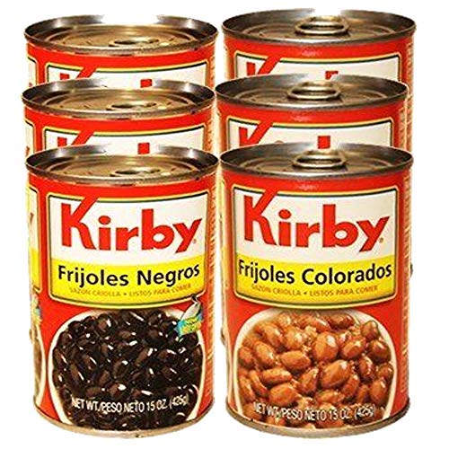 Kirby Küba Tarzı Kırmızı ve Siyah Fasulye Combo Paketi. 6 kutu, her biri 15 oz