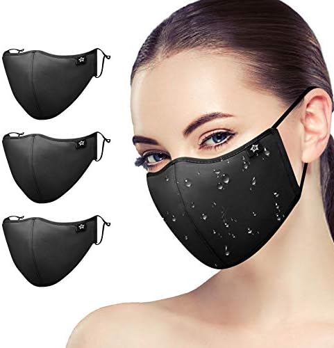 3 Adet Su geçirmez yeniden kullanılabilir ve yıkanabilir Unisex filtresiz yüz kapak maskesi toz geçirmez ağız kapak