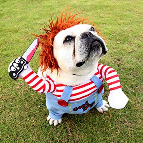HUSHUİ Pet Köpek Ajan Peruk Kostüm Dönüşür, Sevimli Pet Cadılar Bayramı Cosplay Parti Kostüm Peruk, Küçük ve Orta Ölçekli Köpek