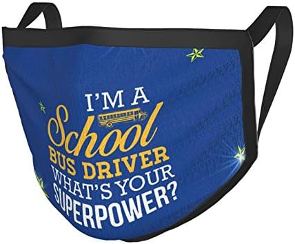 Ben Bir Okul Otobüsü Şoförüyüm Süper Gücün Nedir Kişiselleştirilmiş Nefes Alabilen Ağız Örtüsü Bandanalar Yeniden Kullanılabilir
