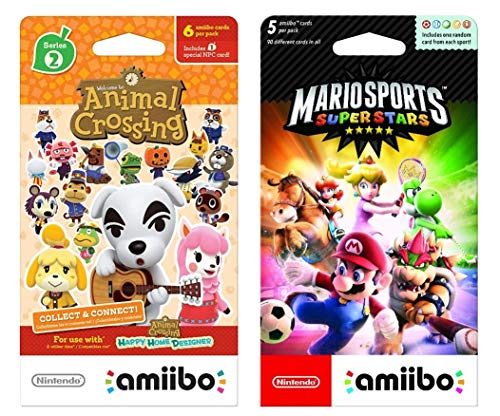 Nintendo Animal Crossing Kartları Serisi 2 (6 Kartlık Paket) ve Mario Spor Süperstarları amiibo ( 5 Kartlık Paket) - Paket-Nintendo