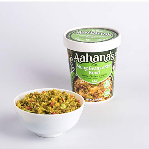Aahana'nın Delhi Filizlenmiş Maş Fasulyesi ve Pirinç Kasesi-Glütensiz, GDO'suz, 15 g Bitkisel Bazlı Proteinli Vegan Yiyecekler-Yemeye