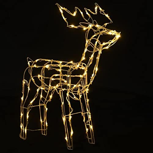 vidaXL noel ışık ekran ren geyikleri 3 parça mevsimsel tatil açık bahçe balkon ev kapalı Noel süs dekorasyon 229 LEDs
