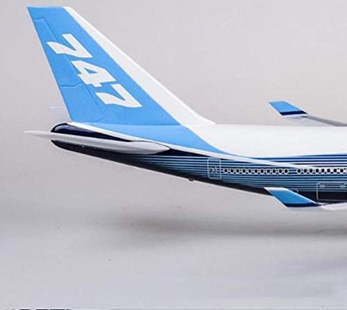 1/150 Ölçekli 47 CM Uçak Boeing B747 Uçak Uçak Uluslararası Havayolları W-Tipi ışık ve Tekerlek die-Döküm Plastik Reçine Uçak