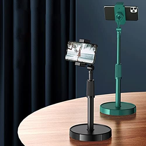 OMIDM telefon standı, yuvarlak Bankası Özçekim halka ışık telefon tutucular ile Yüksekliği Ayarlanabilir, aydınlatma için Video