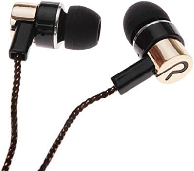 3.5 mm Kablolu Dayanıklı Metal Kulaklık Stereo kulak içi kulaklık Dahili Mikrofon, Derin Bas Ses Kulak Tomurcukları Kulaklık