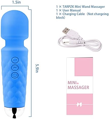 TARPZK Mini Elektrikli Masaj - 160 Güçlü Titreşim Kişisel Masaj - Boyun Omuz Sırt Vücut Masajı için El Kablosuz Su Geçirmez Sessiz