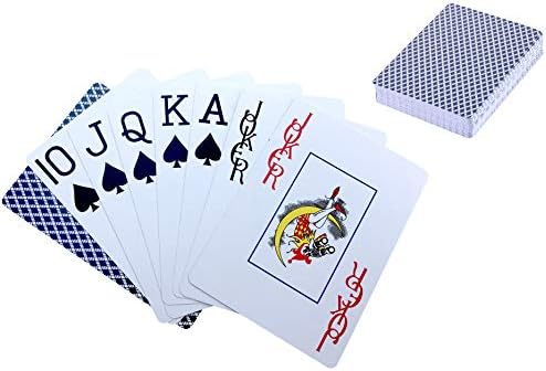 Neasyth Su Geçirmez Plastik Oyun Kartları, Jumbo Endeksi, Texas Hold'em için, Blackjack, Pinochle, Euchre, Sihirli Sahne için,