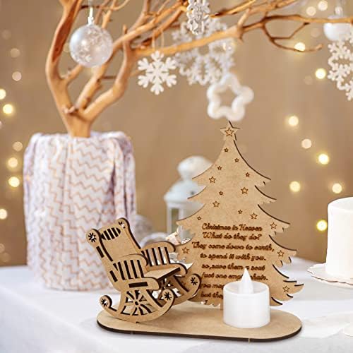 Noel Hatırlama Mumluk Süs Sevdiklerinizi Hatırlamak için Merry Christmas cennette Bellek Tealight Şamdan Sahipleri ile Kişiselleştirilmiş