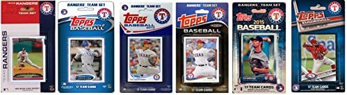 C & I Collectables MLB Texas Rangers Mens RANGERS517TSTexas Rangers 5 Farklı Lisanslı Ticaret Kartı Takım Setleri, Beyaz, N /
