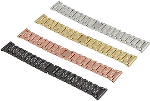 Metal Bantları için Uyumlu Fitbit Versa 2/Versa/Versa Lite Edition için Kadın, Elmas Bling Kristal Metal Yedek Kayış için Fitbit