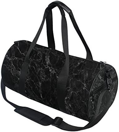 ALAZA şık siyah mermer spor spor spor çantası seyahat Bagaj çanta erkekler kadınlar için