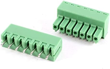 X-DREE Yeşil KF2EDG 3.5 mm 7 Konumlu Vidalı Takılabilir Terminal Bloğu Konnektörü 300V 8A(Yeşil KF2EDG 3.5 mm 7 Konumlu Vidalı
