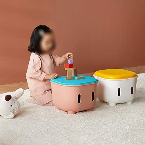 LYMQY çocuk depolamalı tabure depolamalı tabure Oturabilir, Çift Renk Çok Fonksiyonlu bebek oyuncakları depolamalı tabure (Yeşil,