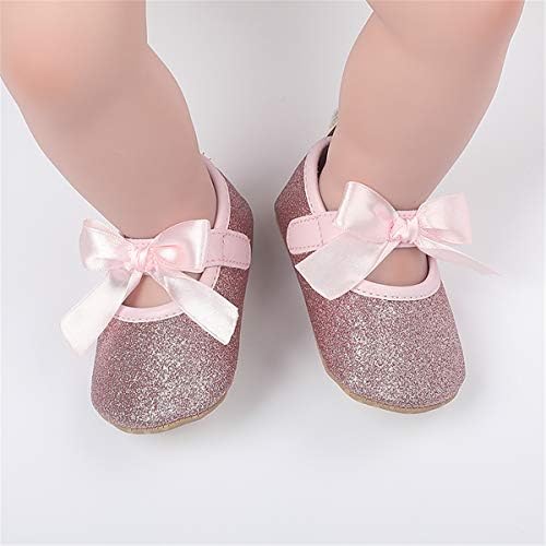 COSANKIM Bebek Kız Mary Jane Flats Ayakkabı Kaymaz Kauçuk Taban Bebek Yürüyor Prenses düğün elbisesi Ayakkabı
