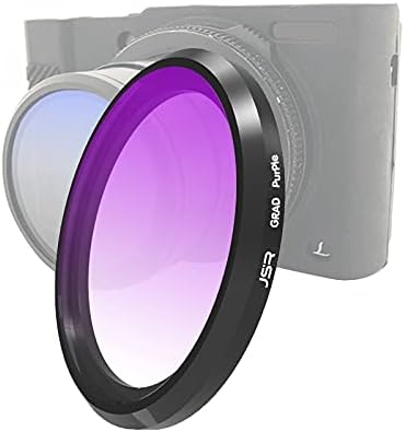 JIN-US JİNAccessories Degrade Renkli Lens Filtresi Panasonic LUMİX LX10 Elektronik Kamera Aksesuarları için Uyumlu (Renk: Degrade