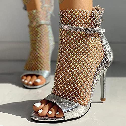 USYFAKGH platform sandaletler Kadınlar Için Rahat Kama Sandalet Ince Yüksek Topuklu Kristal ayakkabı Roma Peep Toe Sandalet