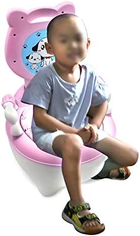XKH-Yeşil Ayı Bebek Çocuk Taşınabilir Lazımlık tuvalet eğitimi Koltuğu Toddler Güzel Tuvalet Koltuk Dışkı Sandalye [P/ N: ET-BABY003-PİNK]