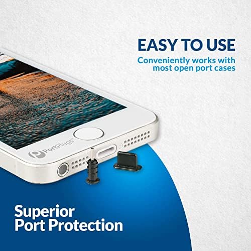 PortPlugs Anti Toz Fişleri (5 Çift) Şarj Portu Kapakları iPhone SE, 5, 5s, 5c, 6 iPad 4 ve iPad Air ile Uyumlu, SIM Kart Sökücülü