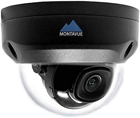 Montavue 4 Kanal Güvenlik Sistemi w/ 2 4MP Vandal Dome Kameralar ve 2 4MP Bullet Kameralar (Siyah)