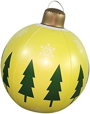 PARUYU PVC Şişme yılbaşı Topu-Açık Şişme Yılbaşı Süsleri Merry Christmas Noel Dekorasyon Topu (E)