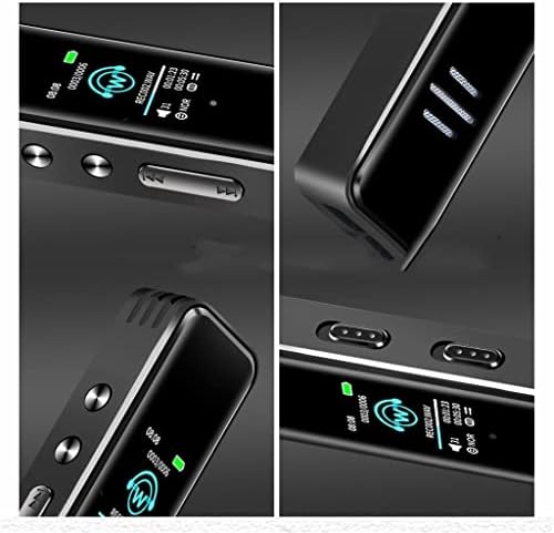 KGEZW Dijital Ses Aktif Kaydedici Kulaklık Uzun Mesafe Ses Kayıt MP3 Çalar Gürültü Azaltma WAV Kayıt ile IPS ekran (Renk: Siyah,