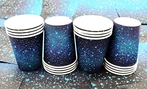 Uzay Yıldızlı Gece Tema parti bardakları - 9 oz, Tek Kullanımlık Bardaklar Uzay Yıldızlı Gece Doğum Günü Parti malzemeleri Süslemeleri