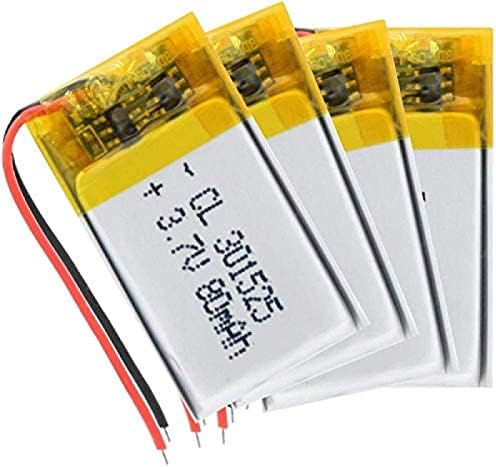 301525 Lipo Polimer Pil 3.7 v 80 mah Lityum Pil için GPS PSP Mp3 Mp4 Mp5 DVD Pil Bluetooth Kulaklık, 2 Adet