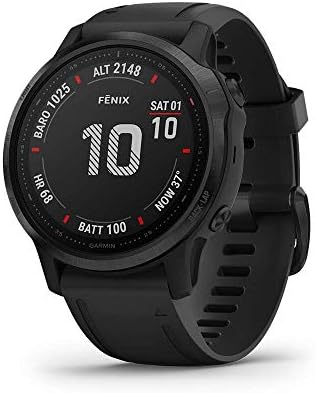 Garmin Fenix 6X Pro, Premium Multispor GPS Saati, özellikler Haritalama, Müzik, Derece Ayarlı Hız Kılavuzu ve Nabız Öküz Sensörleri,