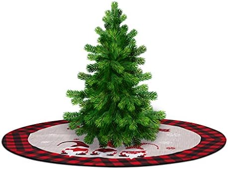 JJKFQ 48 inç Noel Ağacı Etek Ekose Kumaş Noel Halı Ev Kat Mat Süslemeleri Mutlu Yeni Yıl Süs Malzemeleri (Renk: Bir, Boyutu: