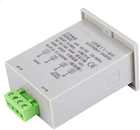 0.38 İnç Sayaç Röle Sayacı JDM116H Hiçbir Gerilim Sayacı Çeşitli Sinyal Girişi Sayımları için LED Dijital Ekran (AC / DC24V)