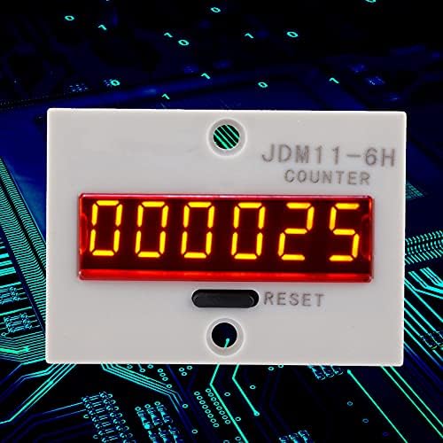 0.38 İnç Sayaç Röle Sayacı JDM116H Hiçbir Gerilim Sayacı Çeşitli Sinyal Girişi Sayımları için LED Dijital Ekran (AC / DC12V)