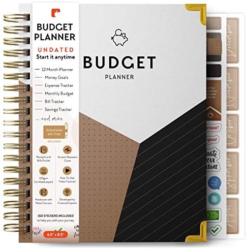 DebtorEdu Bütçe Planlayıcısı-Kapsamlı Aylık Bütçeleme Günlüğü, Borç İzleyici, Fatura Düzenleyici-Tarihsiz (İstediğiniz Zaman