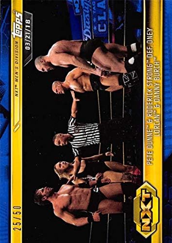 2019 Topps NXT Mavi Güreş 8 Pete Dunne ve Roderick Güçlü SER / 50 Topps Şirketinden Resmi WWE Dünya Güreş Eğlence Ticaret Kartı