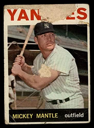 1964 Topps 50 Mickey Manto New York Yankees (Beyzbol Kartı) OTANTİK Yankees