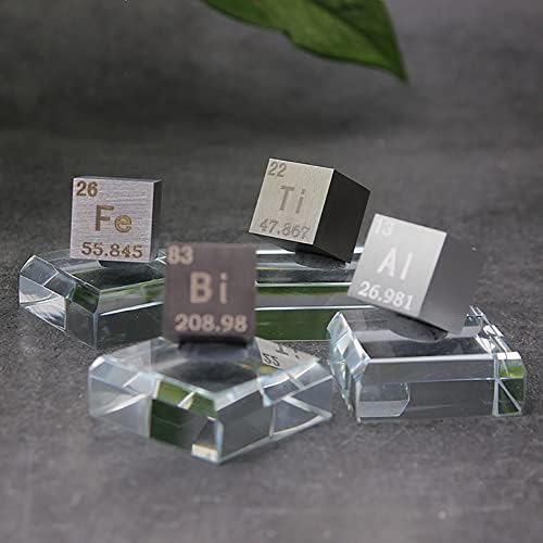 Jonoisax 9 ADET Eleman Küp Set 10Mm Yoğunluk Küpleri kadar 99.99 % Saf Günlük Metal Cubest Çinko,Niyobyum,Tungsten, Karbon, Alüminyum,