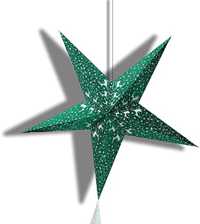 Leder Handwerk Sihirli Ren Geyiği Yıldız Ofset Kağıt Yıldız Fener Abajur için Tüm Parti ve Festivali / Asılı Noel Noel Günü Dekorasyon