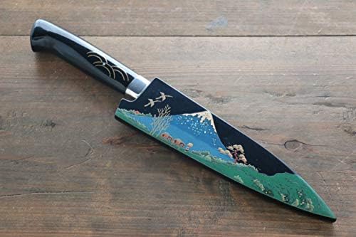 TTKıng Tarafından Maki-e Art Ao Fujiyama İle renkli Şam Küçük Japon Şef Bıçağı 150mm