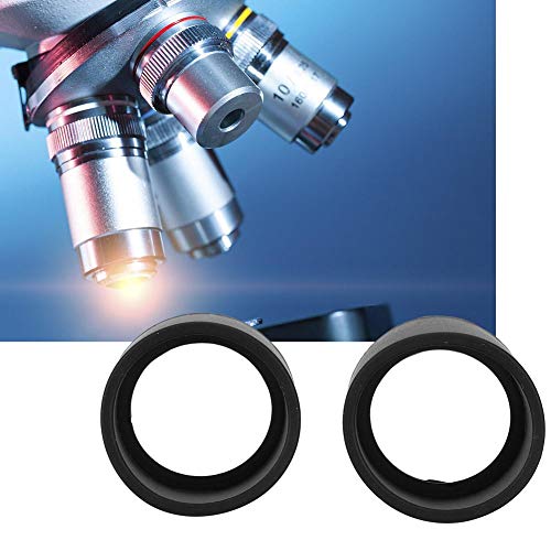 Kauçuk Mercek Kapağı, Mikroskop Aksesuarı Siyah Mercek Koruyucusu, 32-36mm Stereo Mikroskop için Gözleri Korumak için 36mm İç