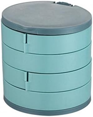 GXSMG Takı saklama kutusu Çok Katmanlı Dönen Plastik takı Standı Küpe Yüzük Kutusu saklama kutusu ile Ayna (Renk: B, Boyutu