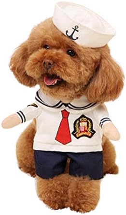 NACOCO Köpek Denizci Kostümleri Donanma Takım Elbise ile Şapka Cadılar Bayramı Noel Pet Kostümleri için Köpek ve Kedi