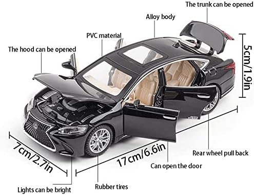 YQINGBO Model Araba Simülasyon Ls500 Alaşımlı Döküm Araba 1/32 Ölçekli Oyuncak Araç Kiti Araba Logosu Parlak Olabilir Araba Modeli
