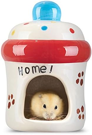 Cüce Hamster Hideout Sevimli Karikatür Şekli Hamster Evi Chinchilla Mini Kulübe Küçük Hayvan Seramik Hideout Mağara