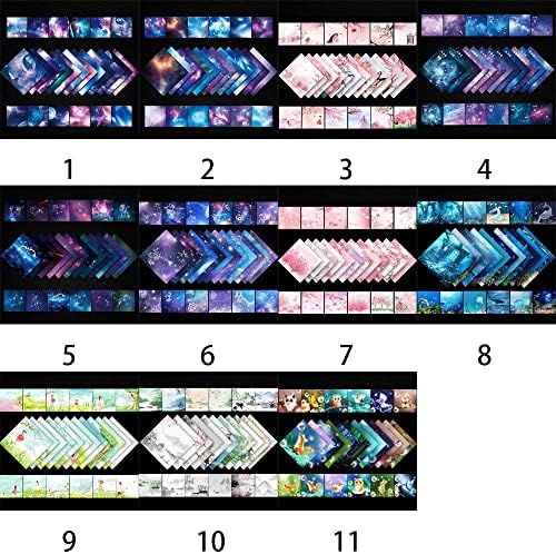 LİANGCHEN 50 Sayfalık Kare Origami Kağıt Çift Taraflı Renkli Kat kraft el işi kağıdı, 6 Stilleri 12 Renk Kolay Kat Sanat Renkli