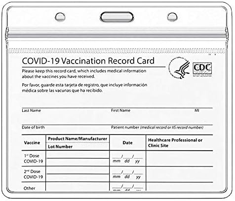 3 Paket CDC Aşı Kartı Koruyucu 4X3 İnç Bağışıklama Kayıt Aşılama Kartları Tutucu 3X4 Şeffaf Vinil Plastik Kılıf ile Su Geçirmez