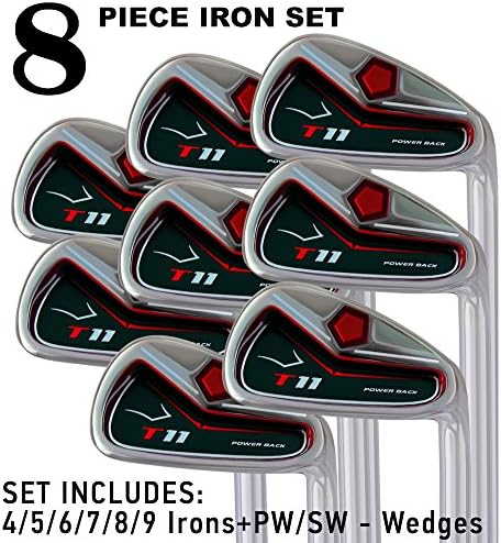 T11 Güç Geri Tall Demir Seti 4-SW Custom Made Golf Kulüpleri Sağ El Düzenli R Flex Çelik Miller ORTA BOY Sapları+ 1 Uzun erkek