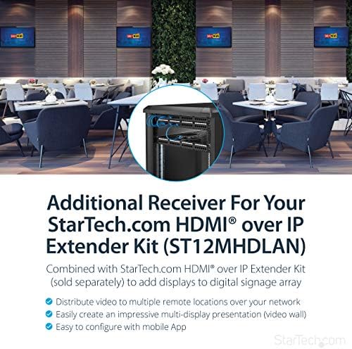 StarTech.com ST12MHDLAN4K - 4K Alıcısı için IP Alıcısı üzerinden 4K HDMI - Cat6 - 4k AV Alıcısı Üzerinden HDMI (ST12MHDLAN4R)