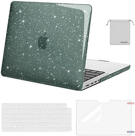 MOSISO ile Uyumlu MacBook Pro 14 inç Kılıf 2021 2022 Yayın A2442 ile M1 Pro / M1 Max Çip Dokunmatik KIMLIK, Sparkly Glitter Plastik