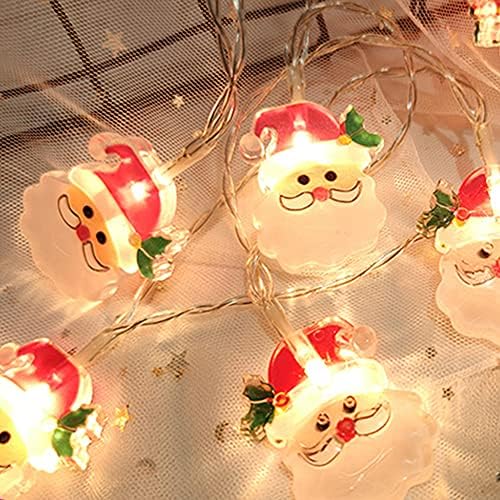 BWWNBY Noel Noel baba dize ışıklar Noel dekor ışık, 10 LEDs Noel baba dize ışıklar noel ağacı dekorasyon ev bahçe kapalı açık