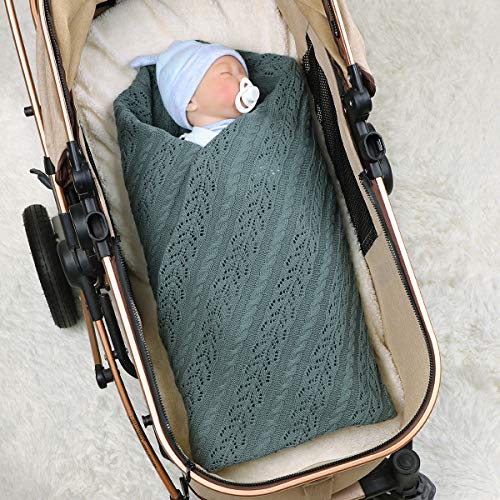 Lawkul Örme Bebek Battaniye Beşik Tığ Battaniye Toddler Güvenlik Battaniye Yumuşak Pamuk Örgü Cinsiyet Nötr Bebek Battaniye Bebek